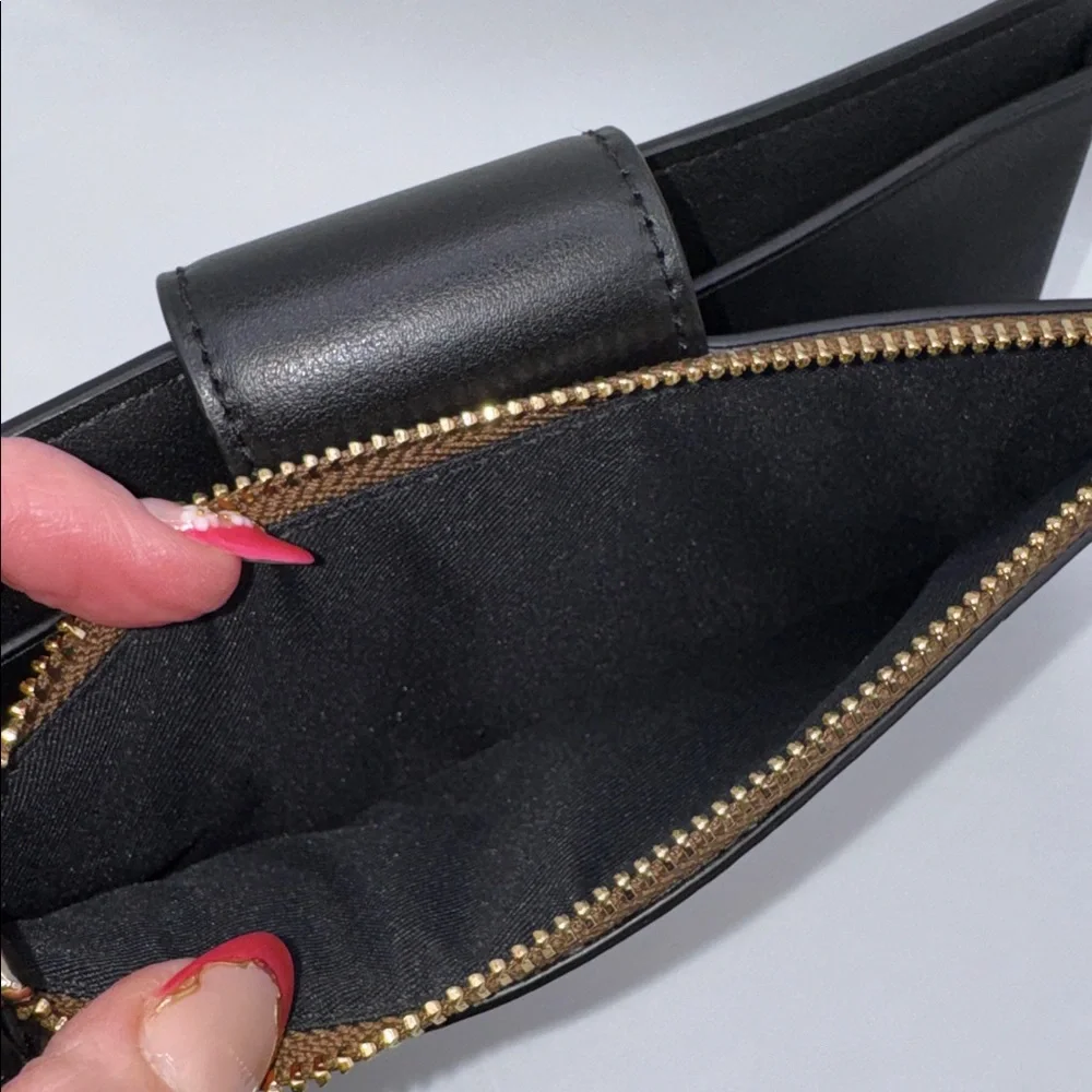 Coach Phone Wallet In Signature Canvas Khaki Black - Picture 8 of 8